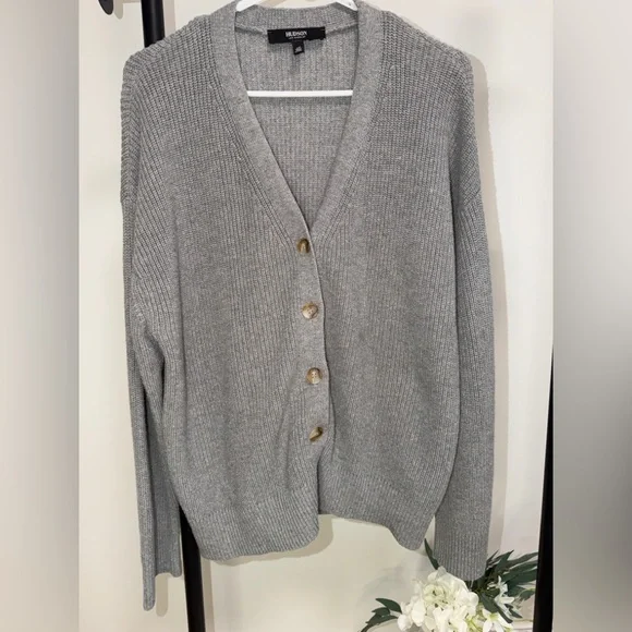 HUDSON Los Angeles | 🩶 Gray Knit Button Cardigan Women’s Sweater | Size L 🩶 - Picture 2 of 10